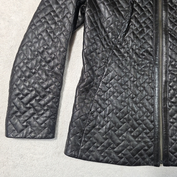 Vericci Genuine Leather Full Zip Leather Women's Jacket Black Size XL - Picture 6 of 16